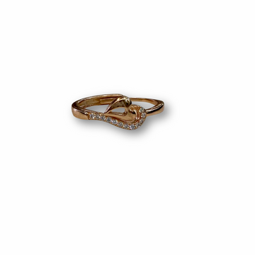 92.50 Silver Rose Gold Ring Adjustable