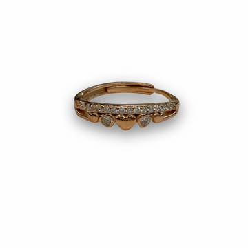 92.50 Silver Rose Gold Ring Adjustable