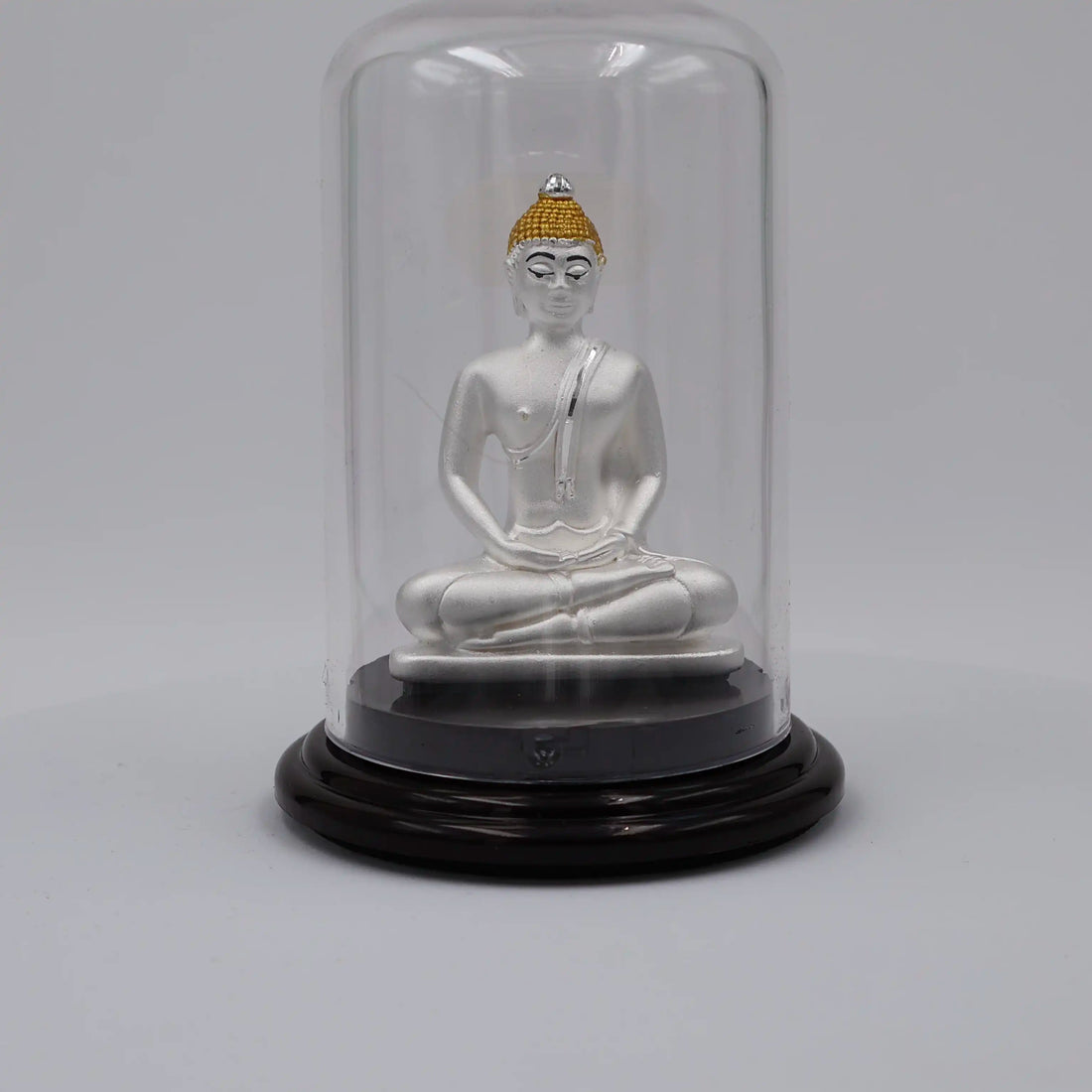 999 Pure Silver Buddha Statue Statue for Pooja, Gift, and Car Dashboard