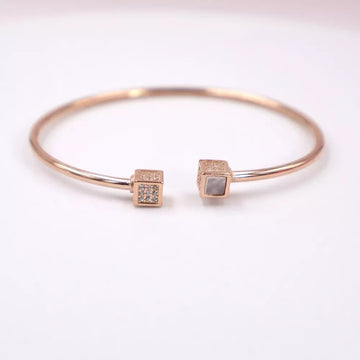 92.50 Silver Rose Gold Bracelet For women Adjustable