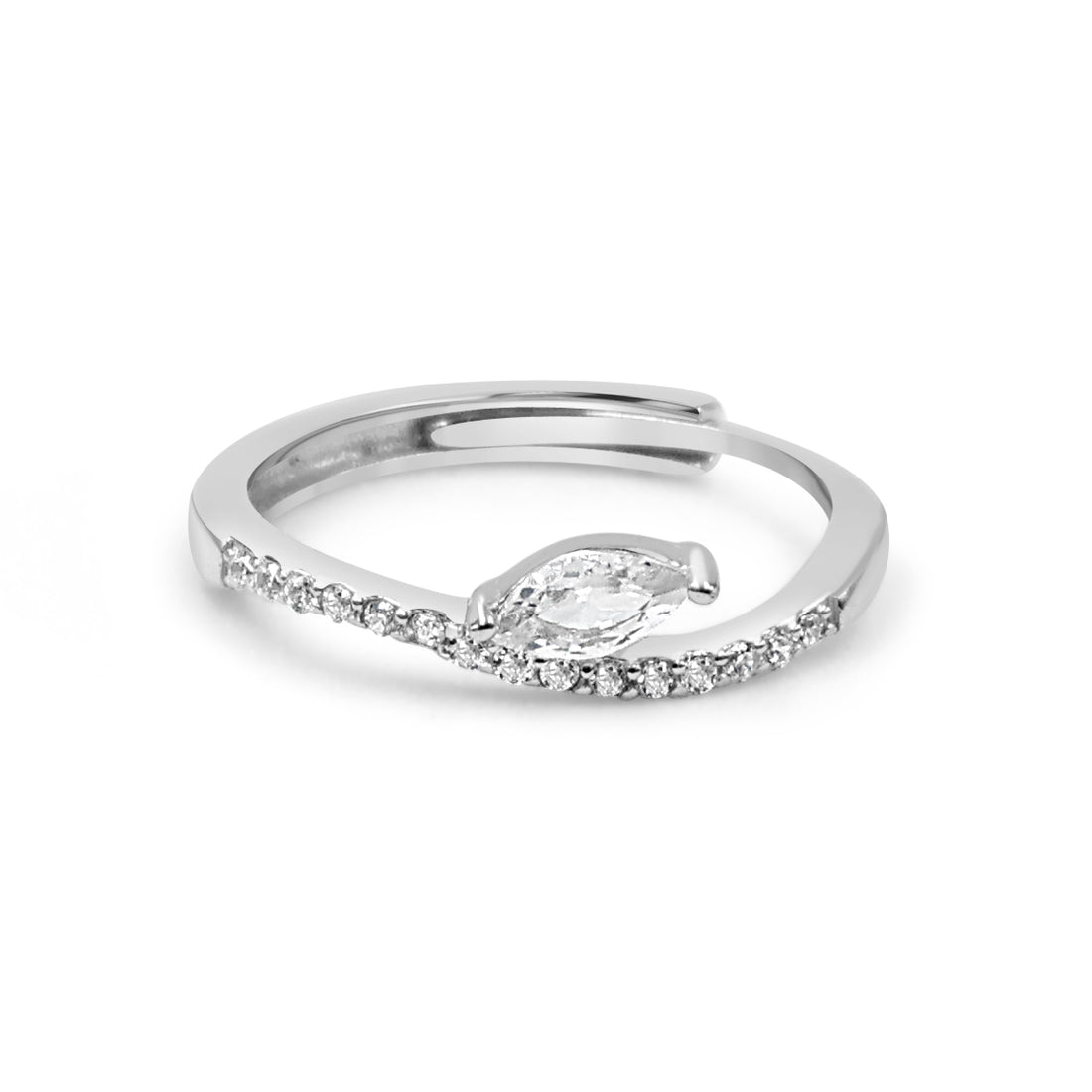 92.50 Silver Dimond Ring Adjustable