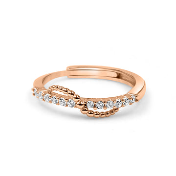 92.50 Silver Rose gold Ring Adjustable