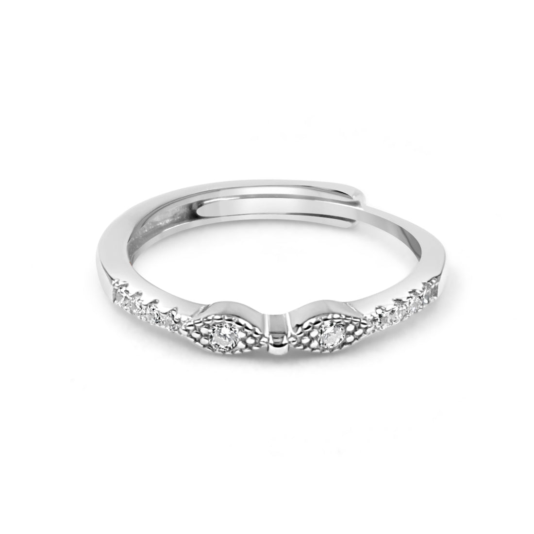 92.50 Silver Dimond Ring Adjustable