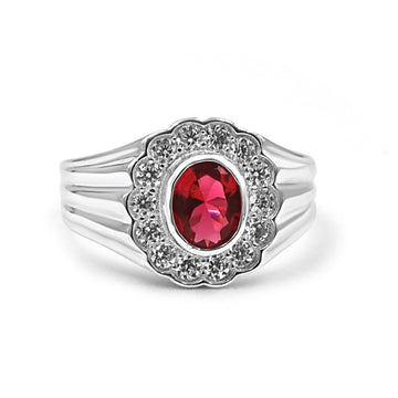92.50 Ruby Diamond Ring for Men