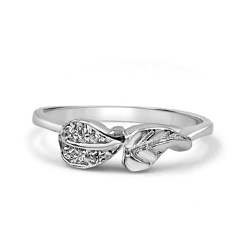 92.50 Diamond  Leaf Ring For Women
