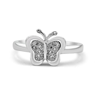 92.50 Butterfly Diamond  Ring For Women