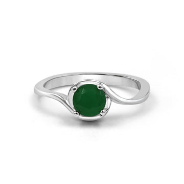 92.50 Green Stone  Ring For Women