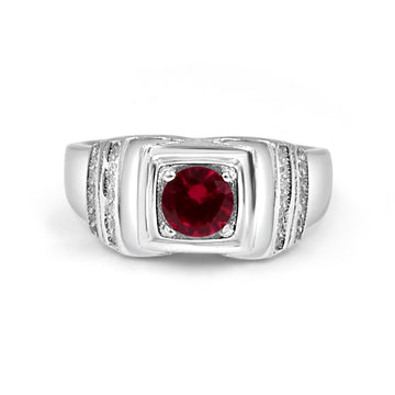 92.50 Red Dimond Ring for Men