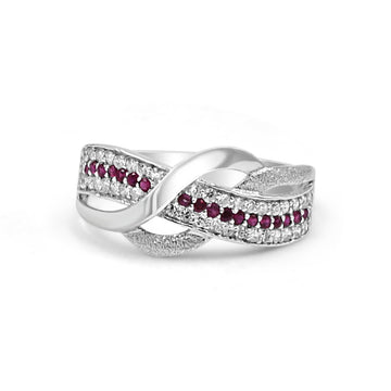 92.50 Red Dimond Ring For Women