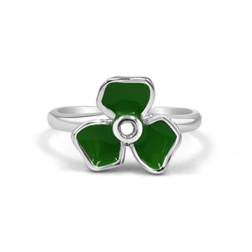 92.50 Green Flower Ring