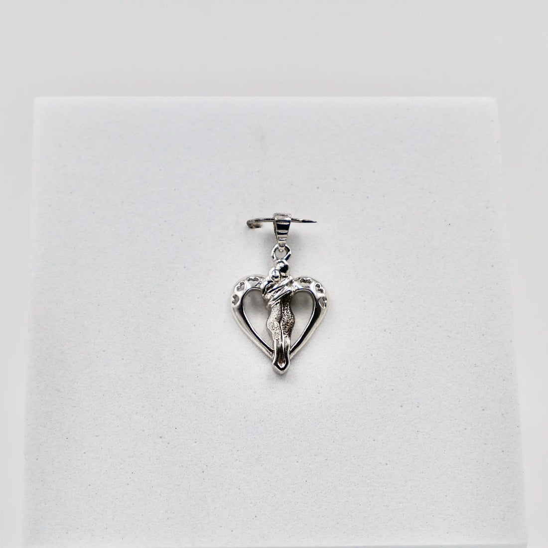 92.50 Silver Heart with Couples Pendent