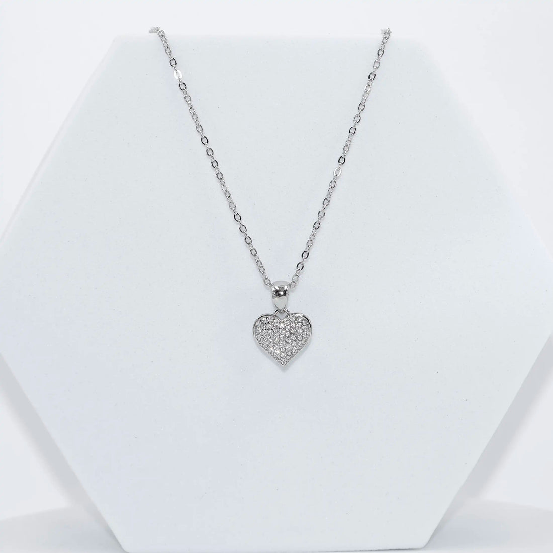 92.50 silver Dimond Heart Pendent with chain