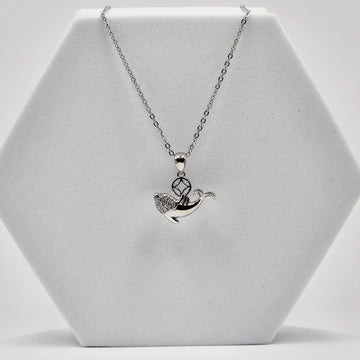 92.50 silver Fish pendent with chain