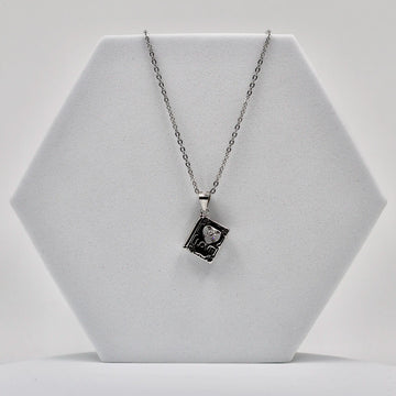 92.50 silver Love Book openable pendent with chain