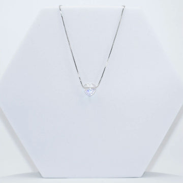 92.50 Silver Heart Dimond Stone Pendent with chain