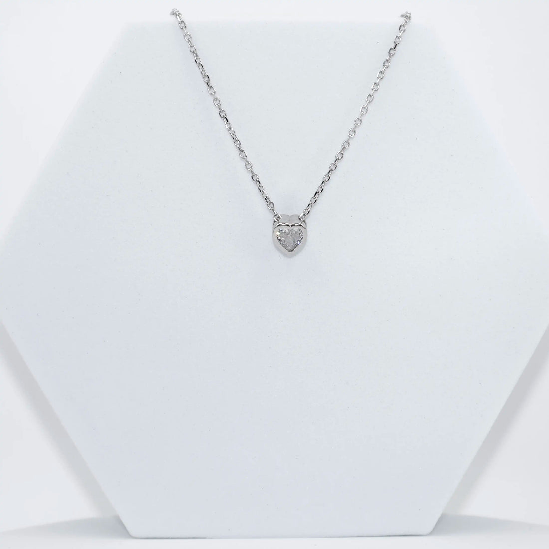 92.50 Silver Heart Dimond Pendent with chain