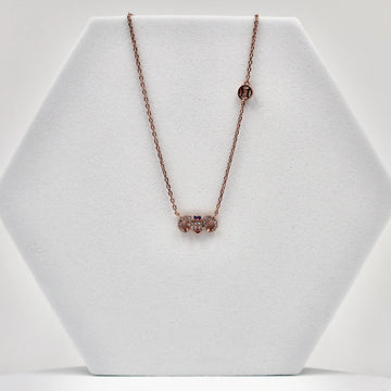 92.50 silver rose gold pendent with chain