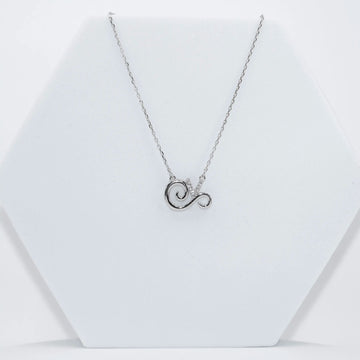 92.50 Silver Alphabet V pendent  with SPRIAL DESINE Chain