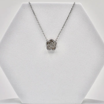 92.50 silver rose pendent with chain