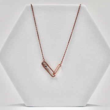 92.50 rose gold Dimond links with chain