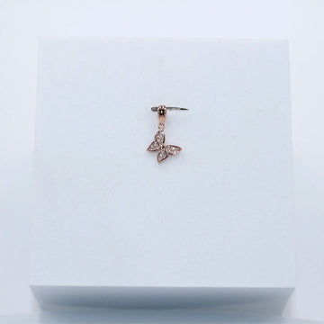 92.50silver rose gold butterfly pendent only