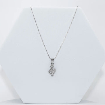 92.50 Silver SWAN WITH HEART pendent  with Chain