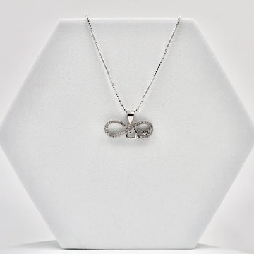 92.50 Silver infinity Heart & Love symbol pendent  with Chain