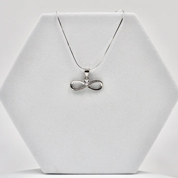 Silver infinity heart Stone pendent  with Chain
