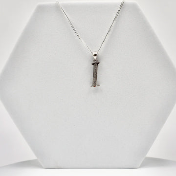Silver Alphabet i pendent  with Chain