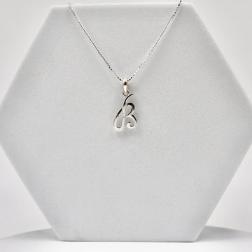 Silver Alphabet B pendent  with Chain