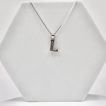 Alphabet L Pendant  with Chain